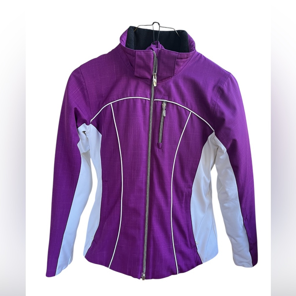 Women's Vibrant Ski Jacket - Purple and White